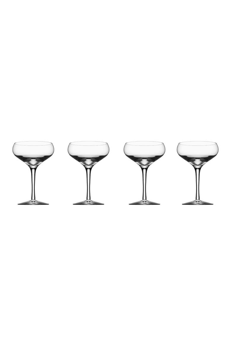More Set of 4 Crystal Coupe Cocktail Glasses, Main, color, CLEAR