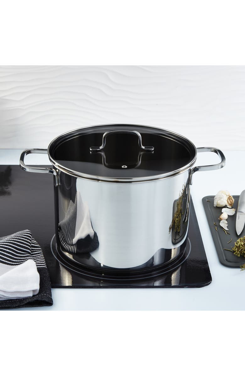 BergHOFF Dina Helix 10.6-Quart Stockpot, Alternate, color, Silver
