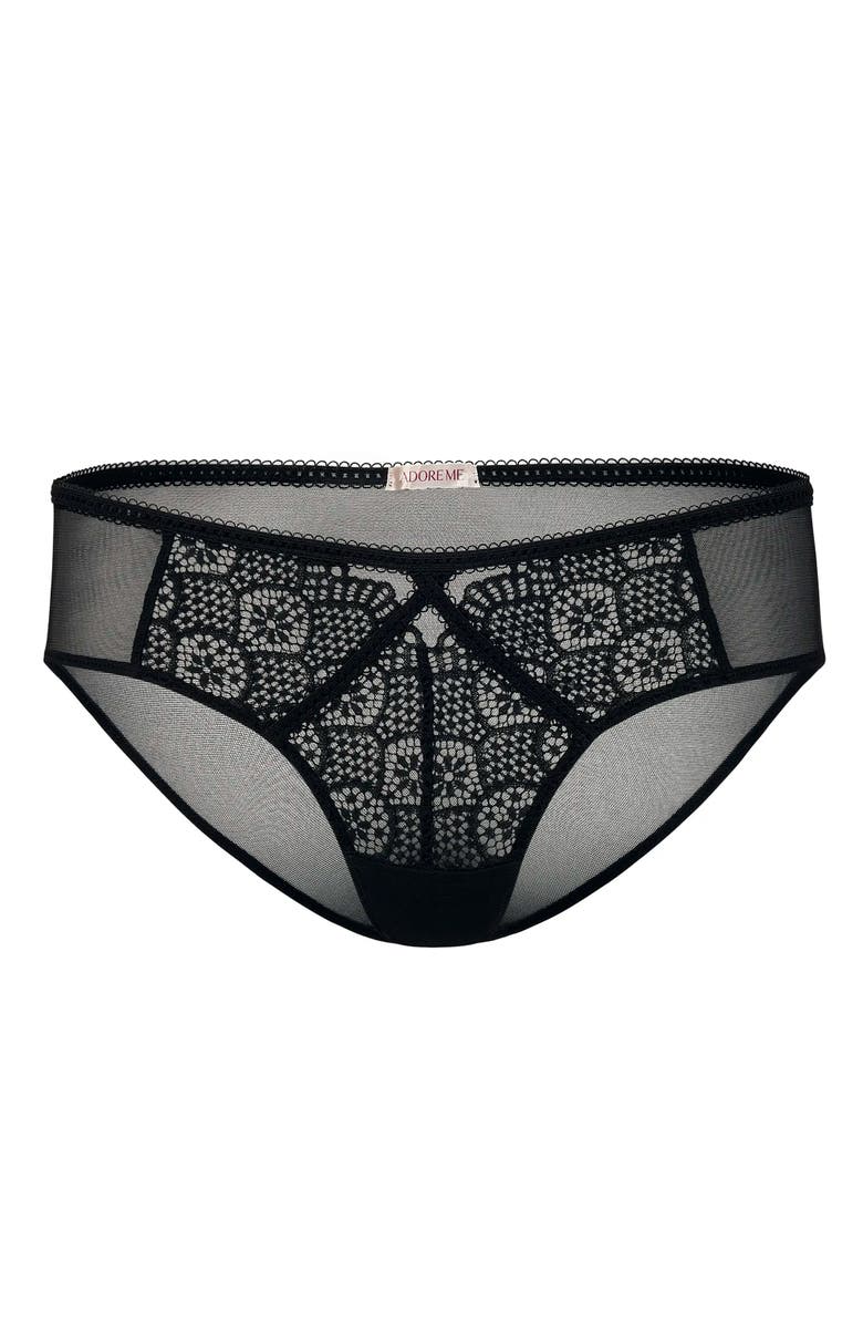 Adore Me Giudi Cheeky Panties, Alternate, color, Black