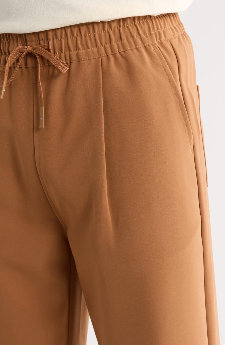 SANTO STUDIO Veloce Cotton Neoprene Track Pants, Alternate, color, Tan