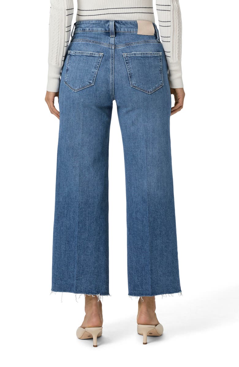 PAIGE Anessa High Waist Raw Hem Ankle Wide Leg Jeans, Alternate, color, Poet