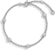 In Season Jewelry Dainty CZ Station Girls Bracelet