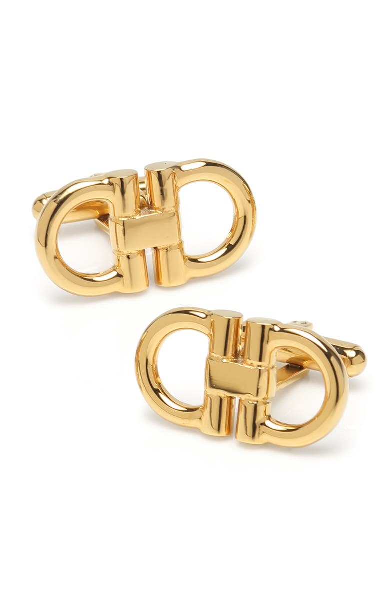 Cufflinks, Inc. Horsebit Cuff Links & Tie Bar Gift Set, Alternate, color, Gold