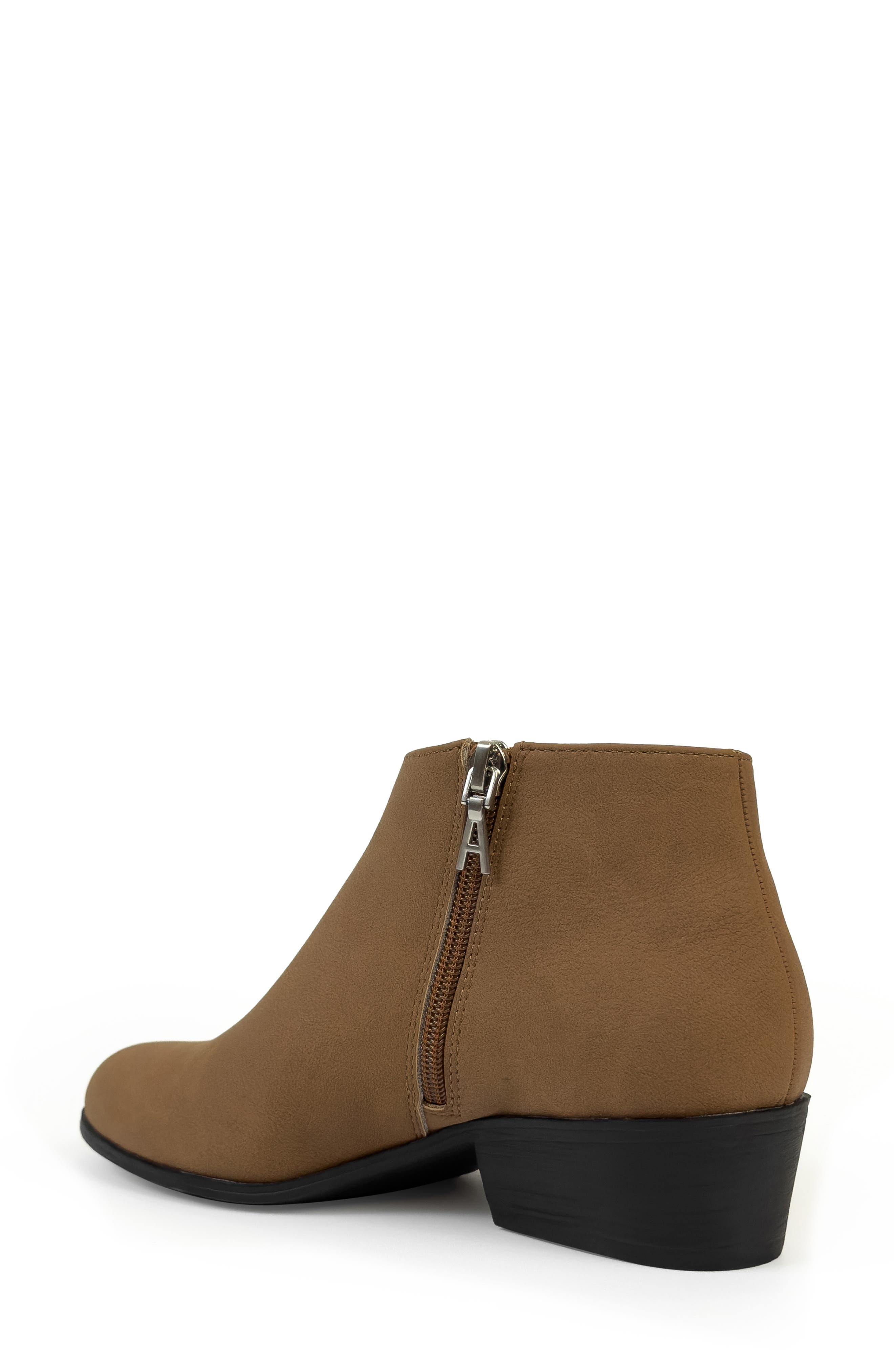 Cayu Almond toe Bootie, Alternate, color, TAN FX TUMBLED NUBUCK