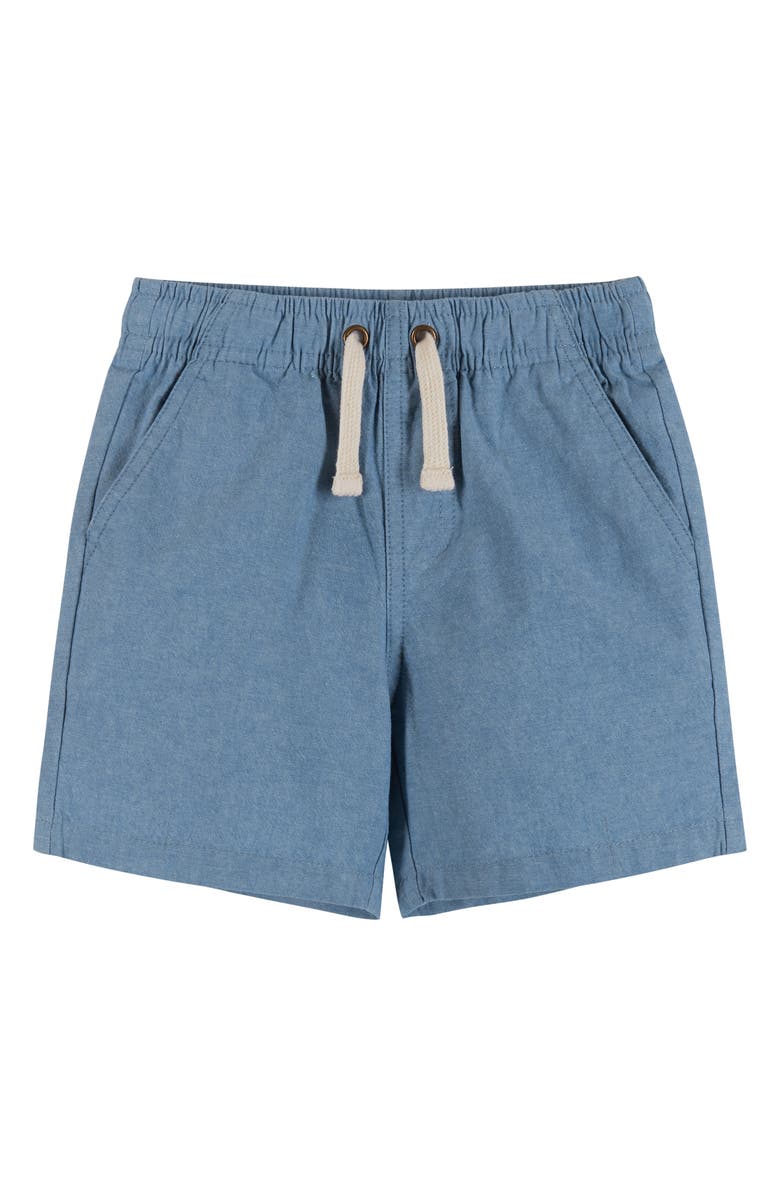 Andy & Evan Kids' Stripe Short Sleeve Button-Up Shirt & Drawstring Shorts Set, Alternate, color, 