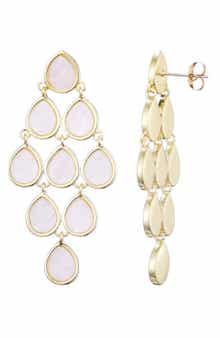 Adornia Mother of Pearl Chandelier Drop Earrings