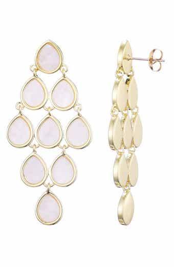 Adornia Mother of Pearl Chandelier Drop Earrings