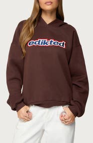 EDIKTED Sweet Treat Logo Oversize Hoodie