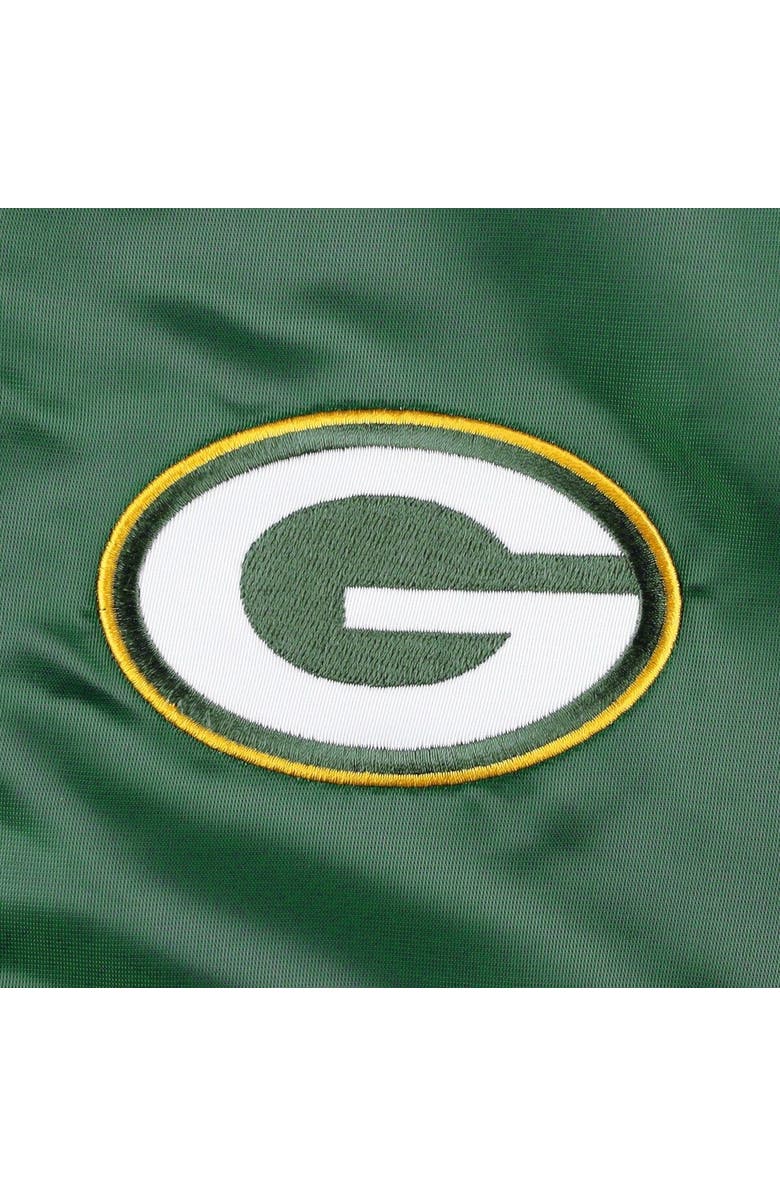 STARTER Women's Starter Green Green Bay Packers Line Up Satin Full-Snap Varsity Jacket, Alternate, color, 
