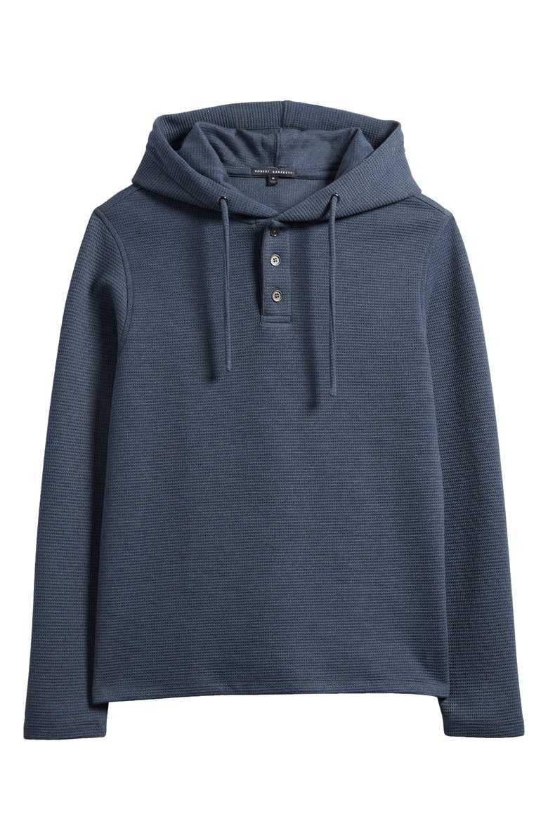 Robert Barakett Grenfell Waffle Knit Cotton Blend Hoodie, Alternate, color, Dark Teal