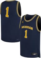 Jordan Brand Youth Jordan Brand #1 Navy Michigan Wolverines Replica Basketball Jersey