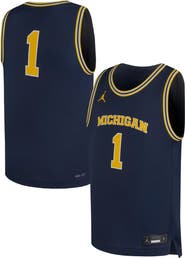 Jordan Brand Youth Jordan Brand #1 Navy Michigan Wolverines Replica Basketball Jersey
