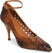 Miu Miu Woven Pointed Toe Pump
