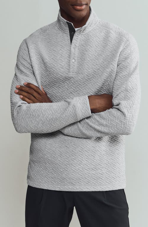 Rhone Weekend Quilted Pullover in Heather Gray 