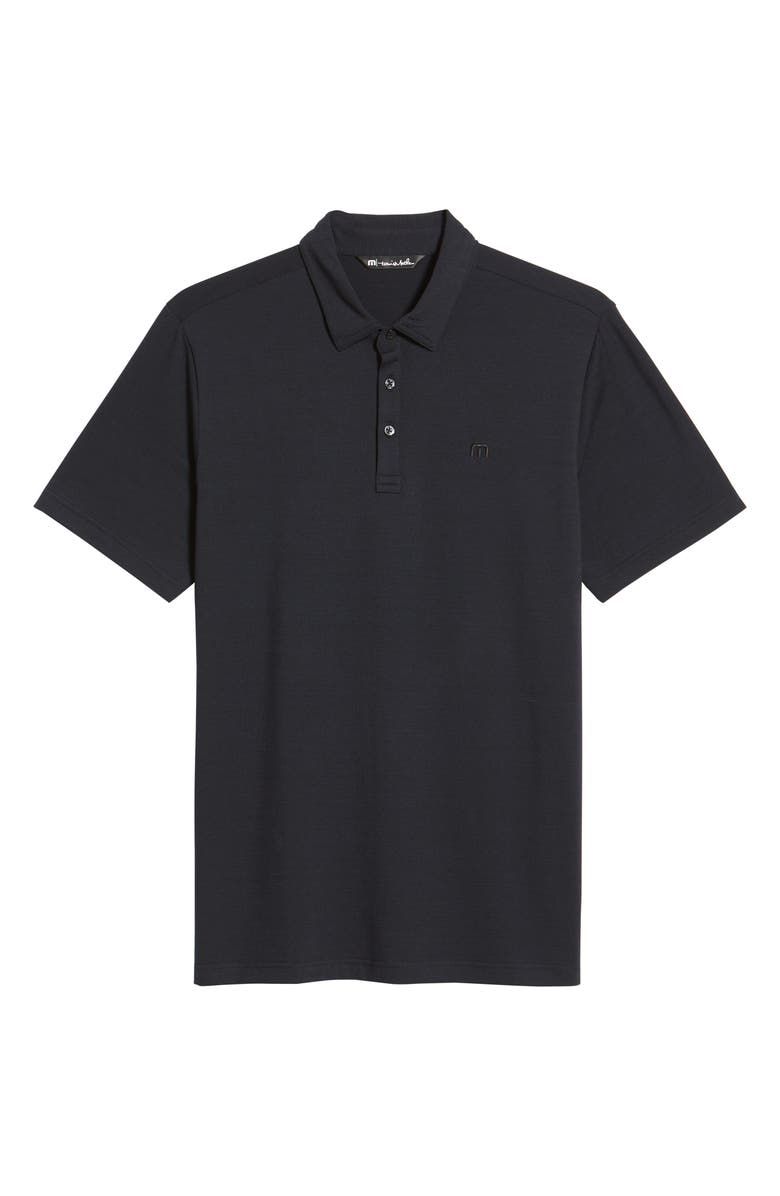 TravisMathew The Heater Solid Short Sleeve Performance Polo, Alternate, color, Black