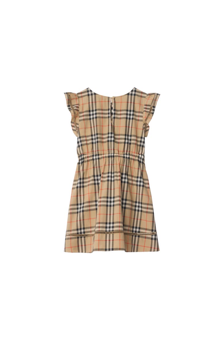 Burberry Check Cotton Dress, Alternate, color, Sand Beige