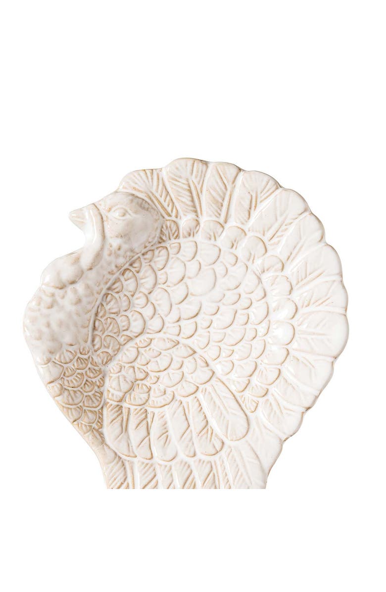 C&F Home White Turkey Stoneware Thanksgiving Kitchen Spoon Rest 9", Alternate, color, White