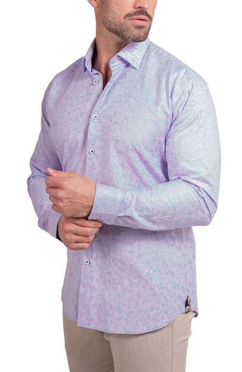 Maceoo Fibonacci Ascension Contemporary Fit Button-up Shirt In Purple