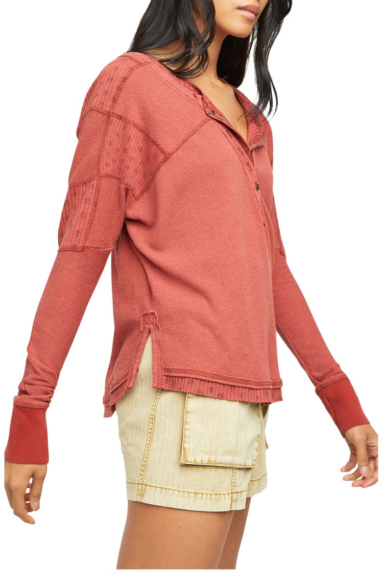 Heart to Heart Henley Top, Alternate, color, BRICK PATH