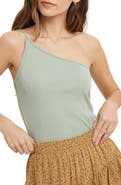 WISHLIST Rib One-Shoulder Tank