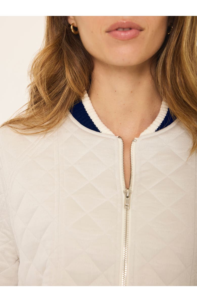 MINT VELVET Quilted Bomber Jacket, Alternate, color, Cream