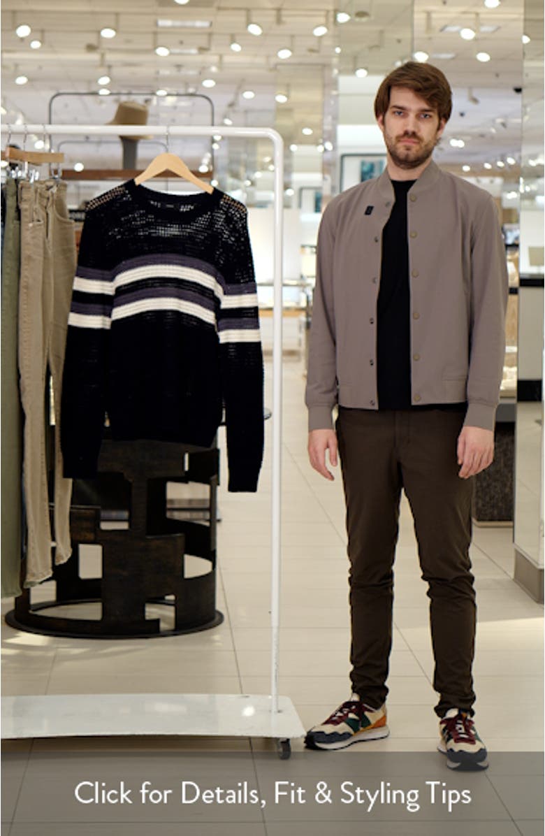 Crafted Textured Chest Stripe Sweater, sales video thumbnail