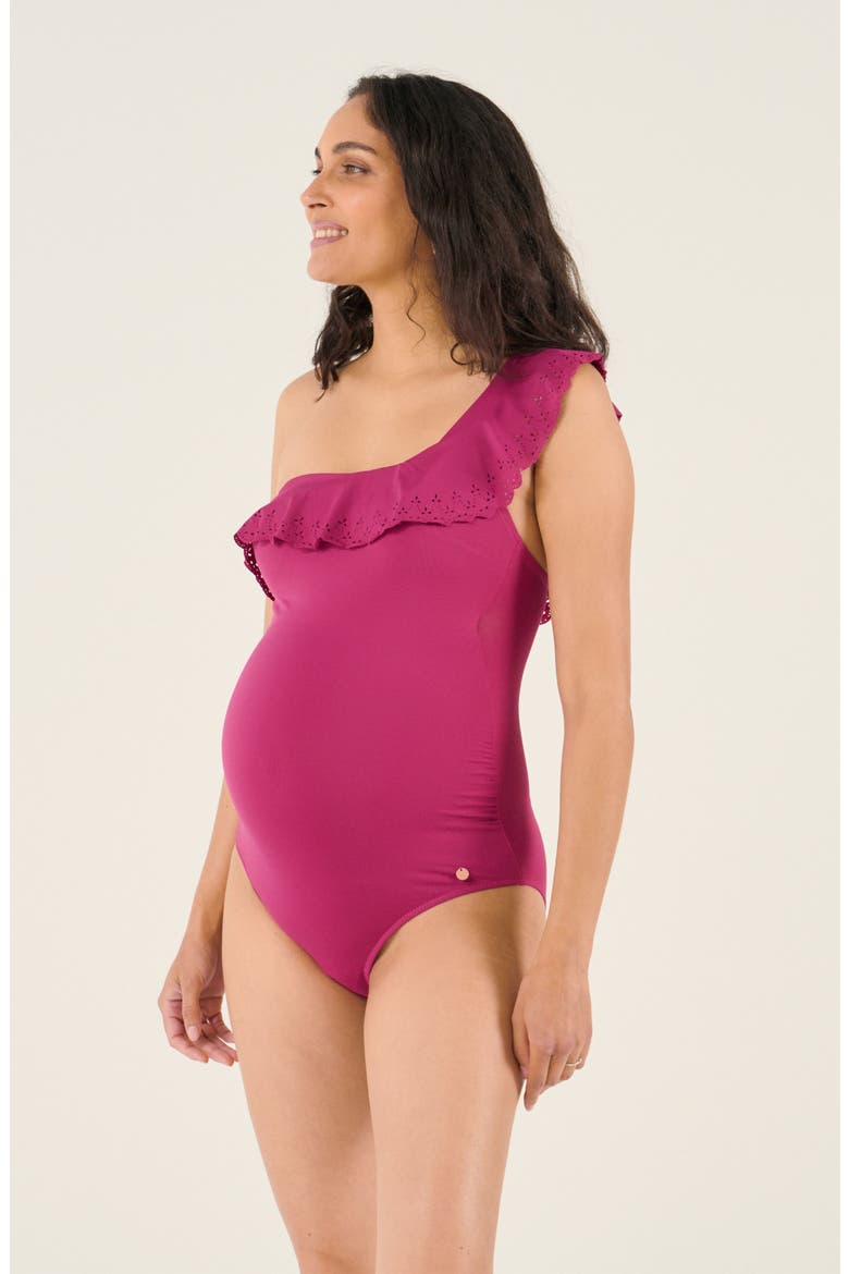 Bloom maternity swimsuit, Main, color, Fuschia