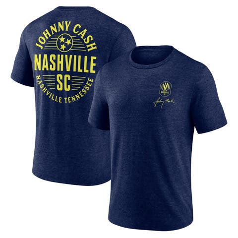 Men's Fanatics Branded  Heather Navy Nashville SC x Johnny Cash Oval T-Shirt