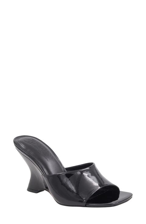Breana Patent Leather Wedge Mule