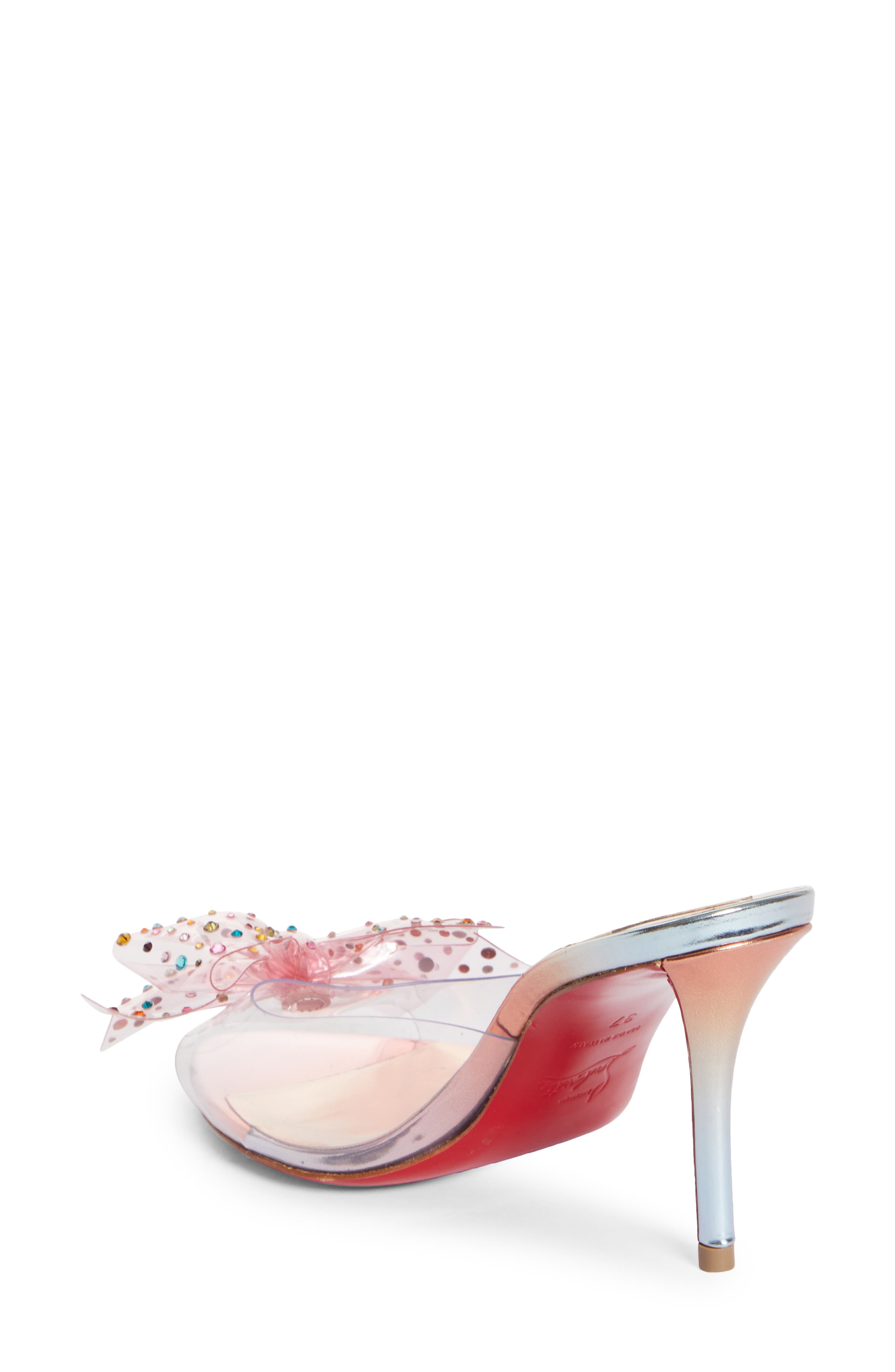 Christian Louboutin Crystal Embellished Pointed Toe Slide Sandal, Alternate, color, 