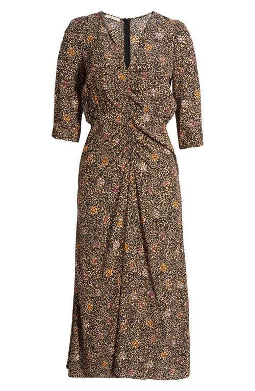 SESSUN SESSÙN NYLIA PRINT RUCHED MAXI DRESS