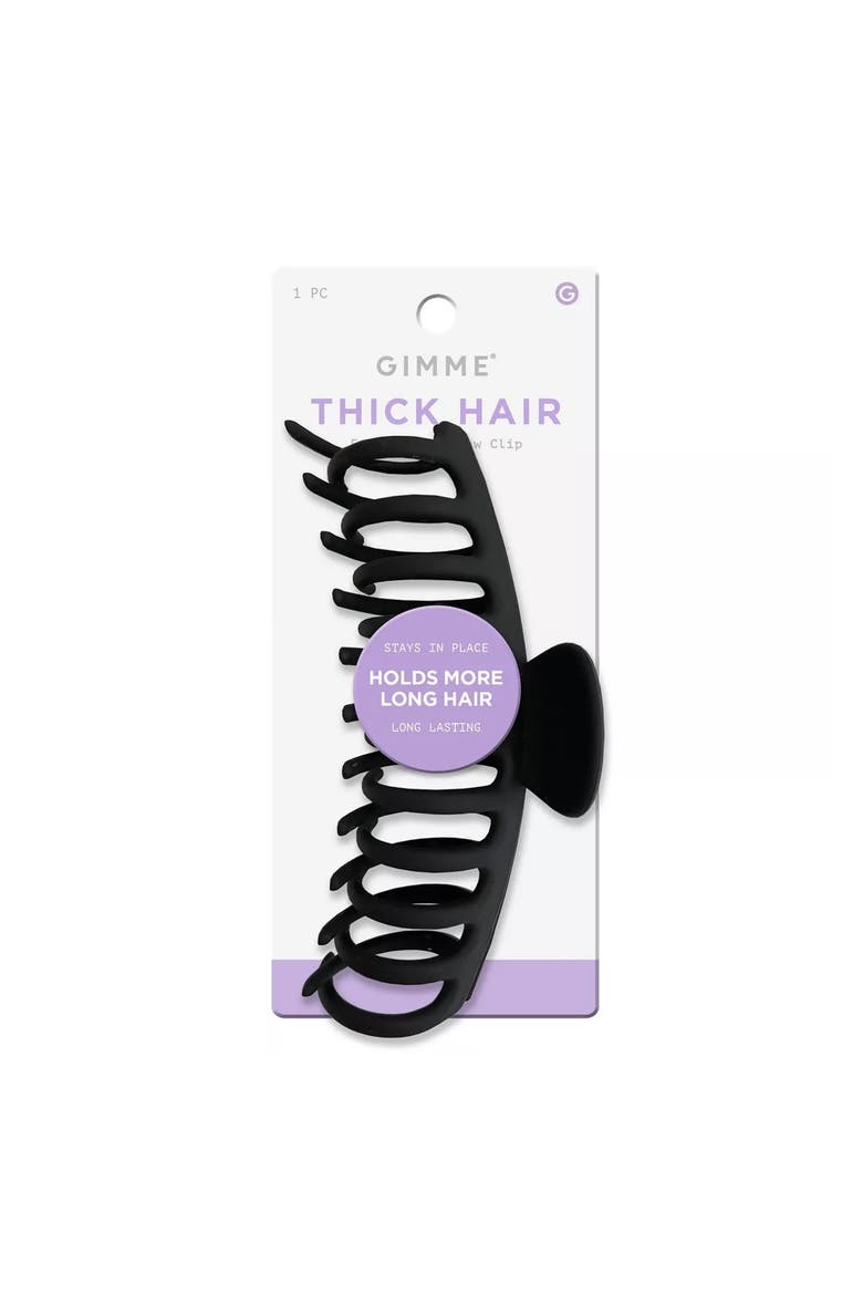 XL Barrel Claw Clip for Thick Hair, Main, color, Black