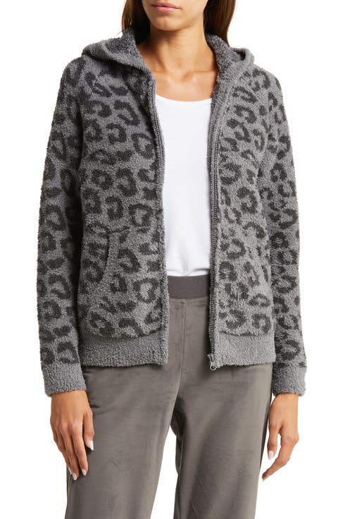 CozyChic™ Cheetah Print Zip Hoodie