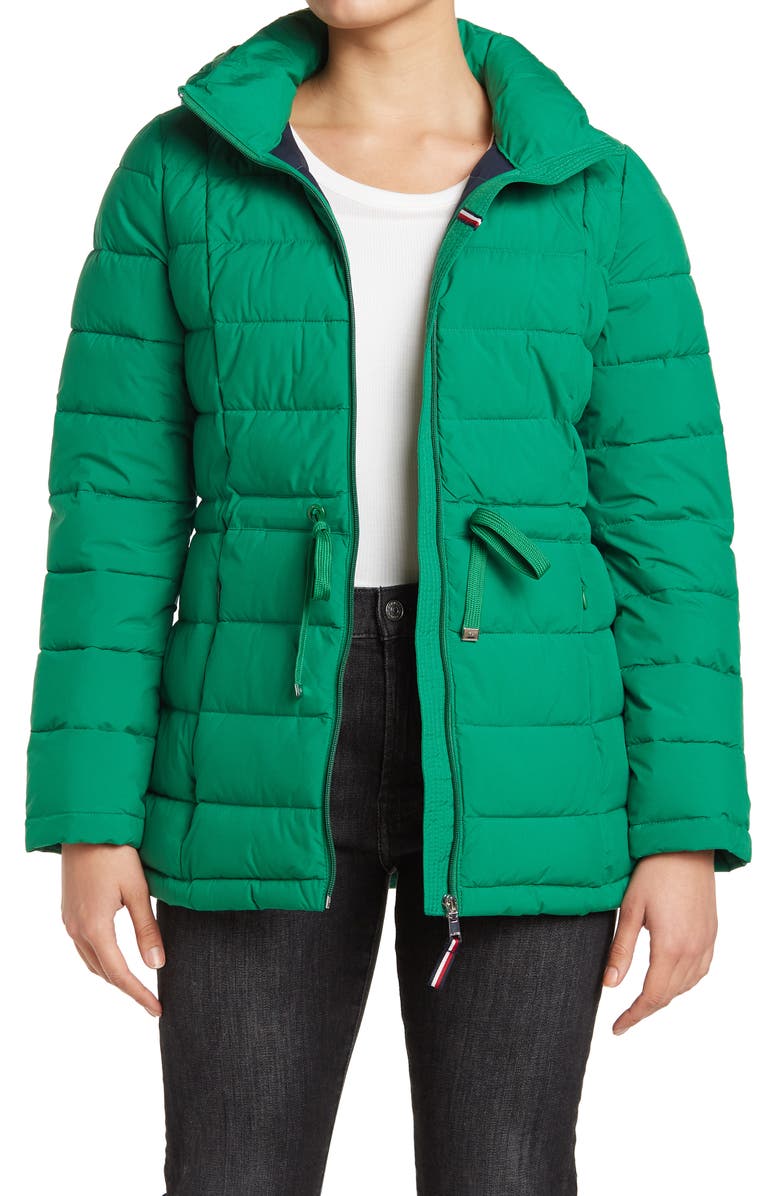 Tommy Hilfiger Cinch Waist Puffer Jacket, Main, color,