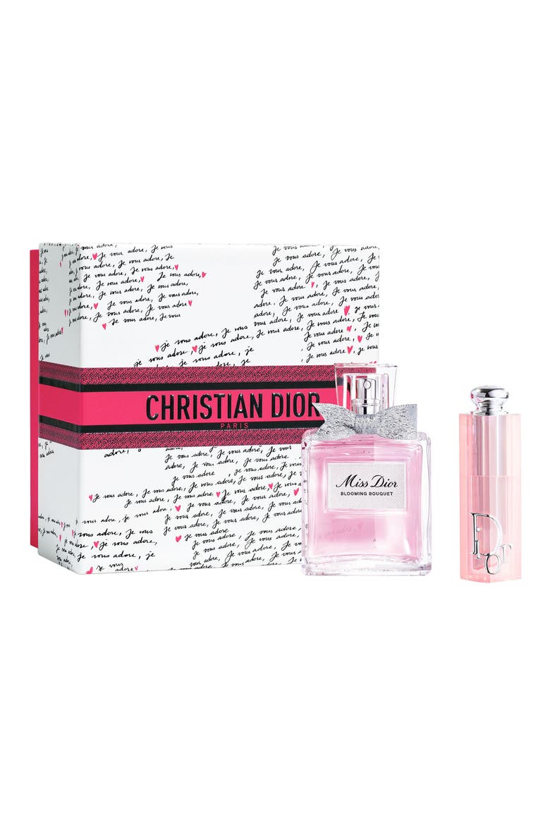Miss Dior Blooming Bouquet Eau de Toilette & Dior Addict Lip Glow Gift Set, Main, color, PINK