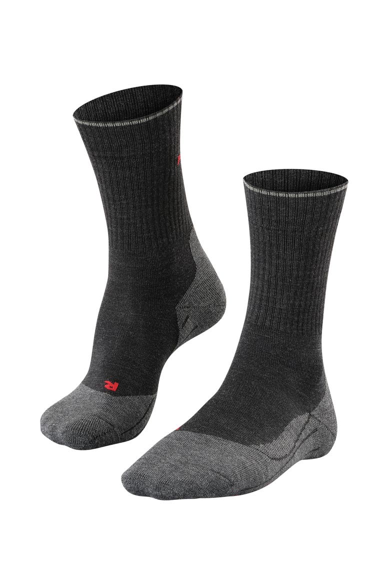 TK2 Explore Wool Silk Hiking Socks, Main, color, Anthracite Melange