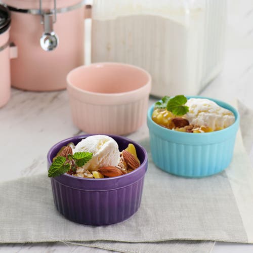 Crock-pot Crockpot Thornburg 6 Piece 12 Ounce Round Stoneware Ramekin Set In Multi