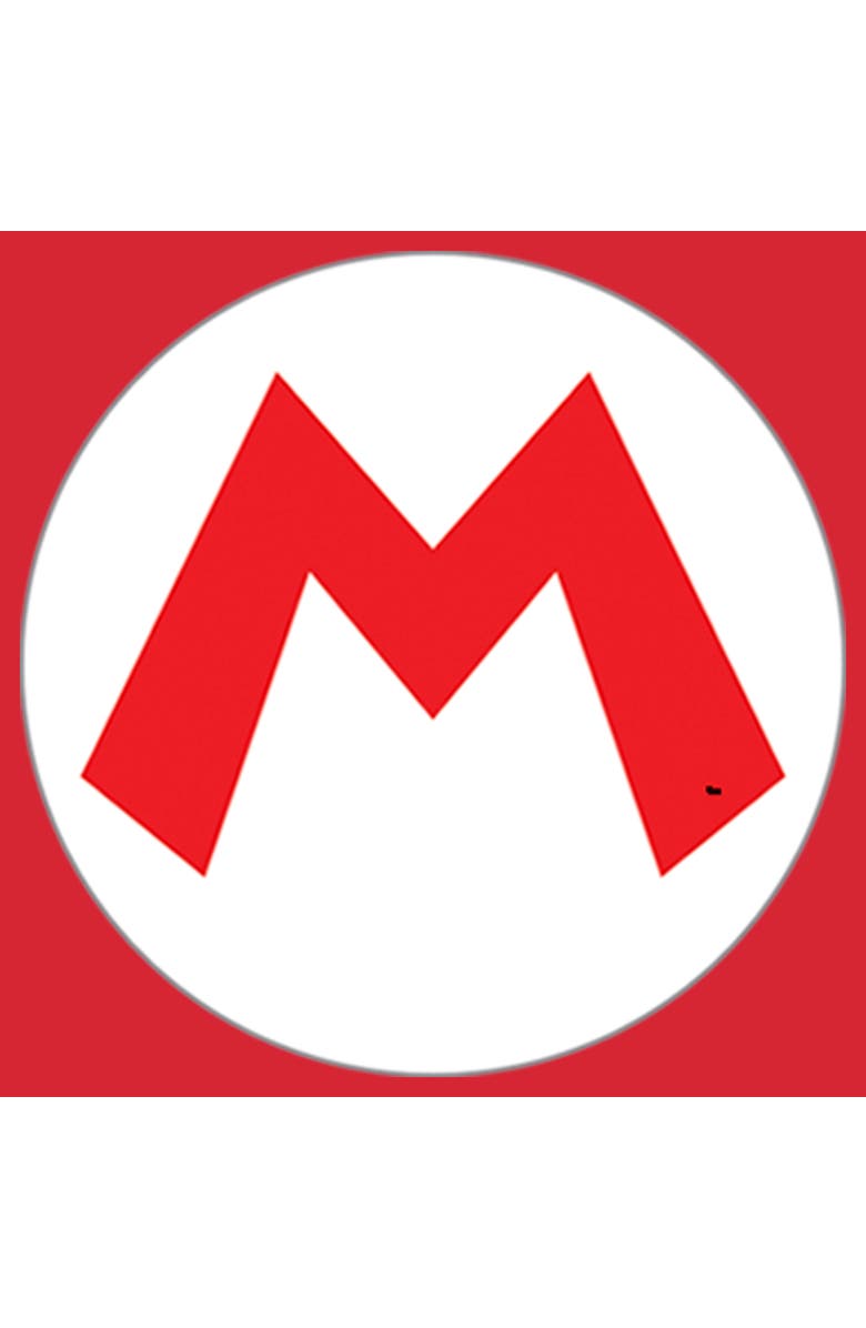 NINTENDO Men's Nintendo Mario Circle Icon  Pull Over Hoodie, Alternate, color, Red