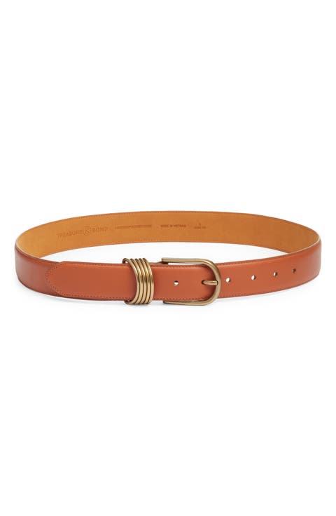 Parker Brass Hoop Leather Belt