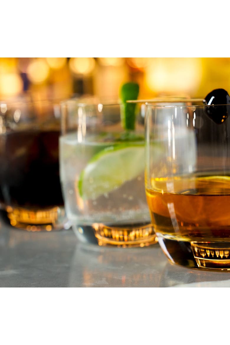 Crystal Double Rock Old Fashioned Glasses - Set of 6, Alternate, color, Clear