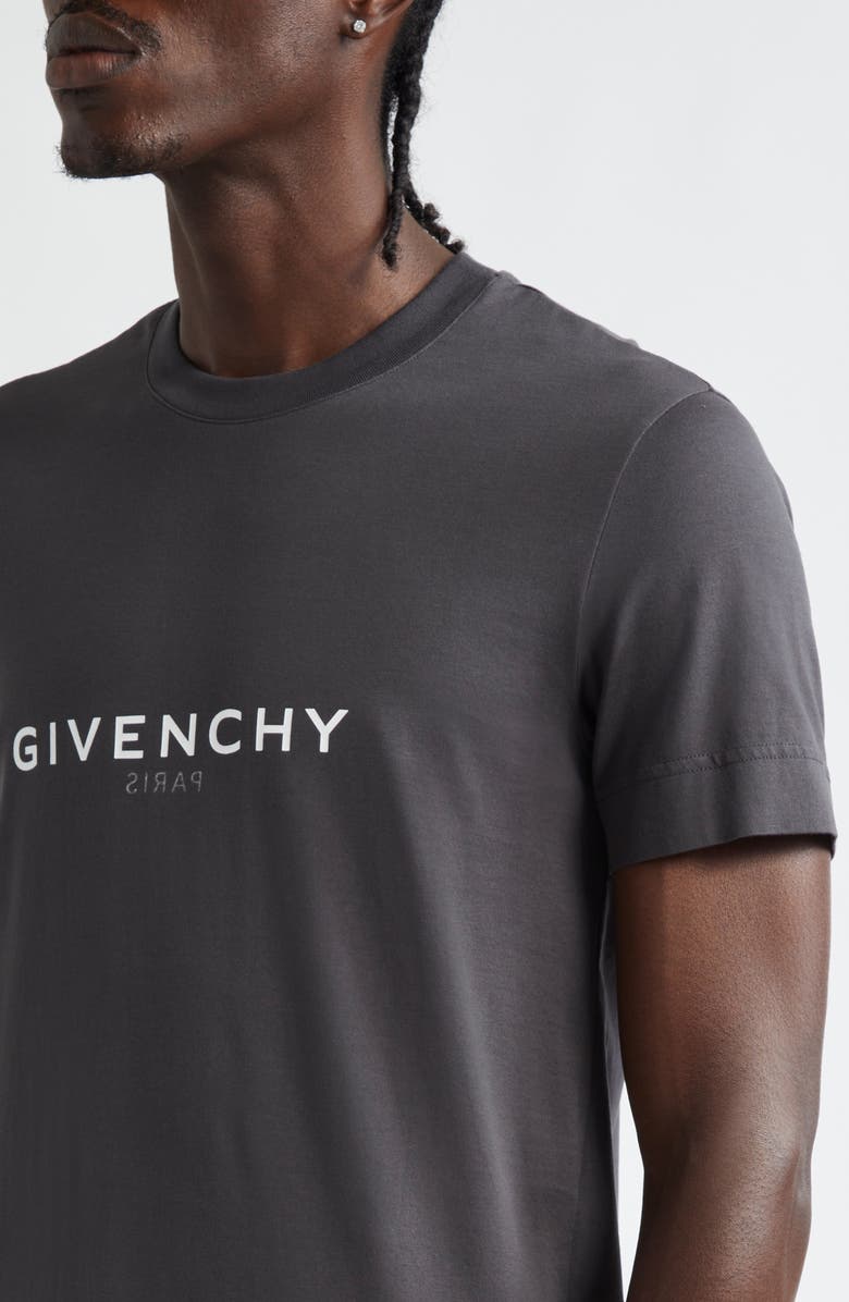 Givenchy Slim Fit Logo T-Shirt, Alternate, color, Charcoal