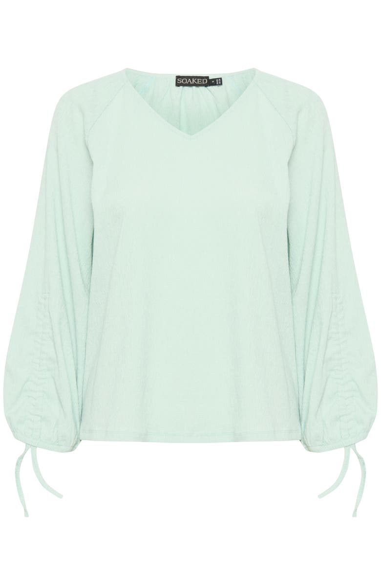 Soaked in Luxury Catharina V-Neck Casual Fit Blouse, Alternate, color, Surf Spray