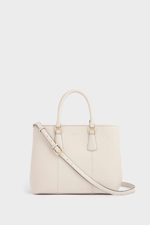 Osprey London The Adaline Leather Workbag In Gray