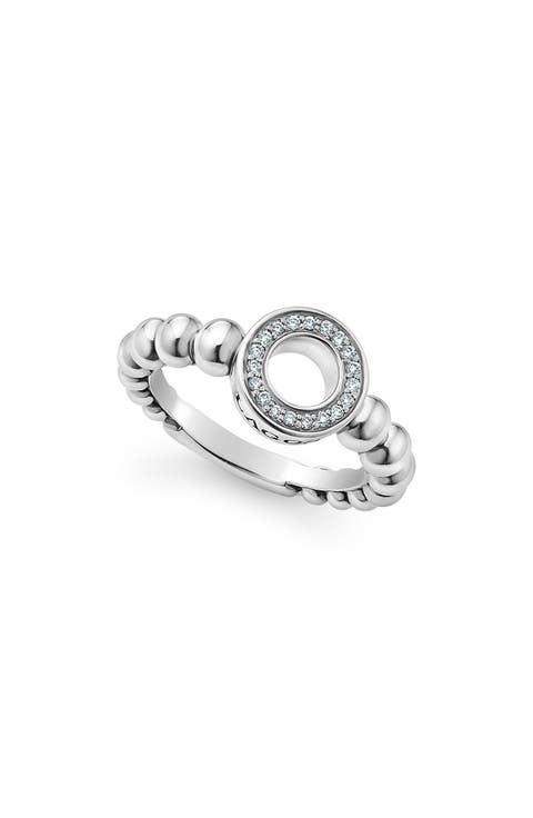 Caviar Spark Diamond Open Circle Ring
