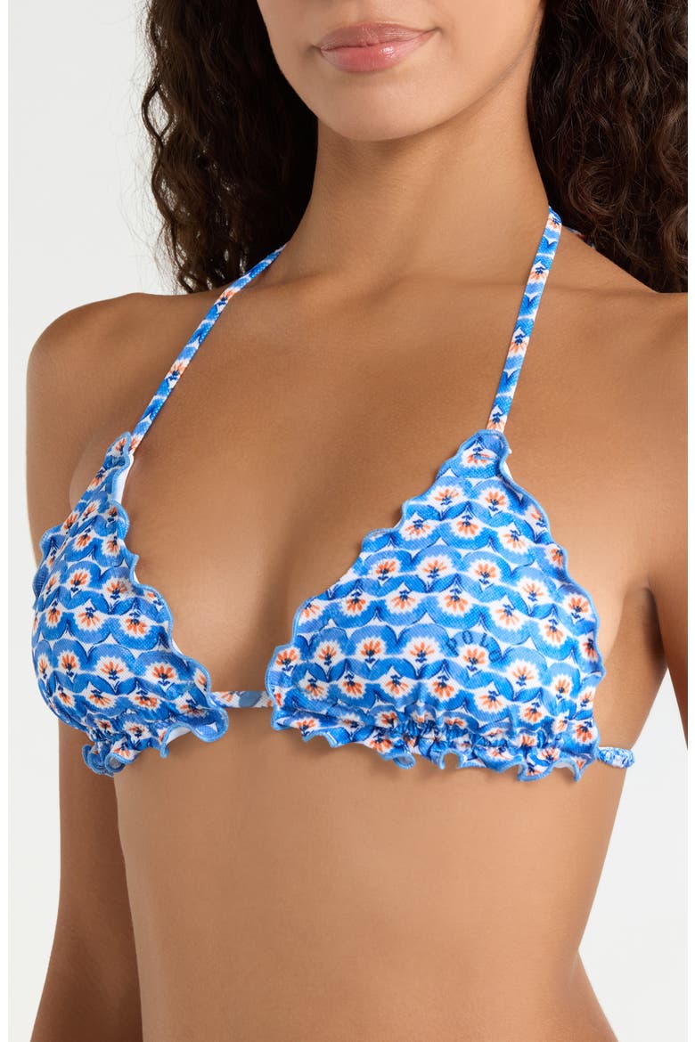 Merrow Ricky Slider Triangle Bikini Top, Alternate, color, BLUE MULTI