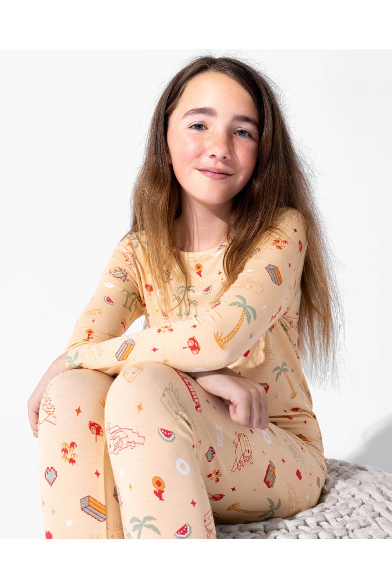 Kids' Minecraft Summer Vibes Set of 2 Piece Pajamas, Alternate, color, Minecraft: Summer Vibes