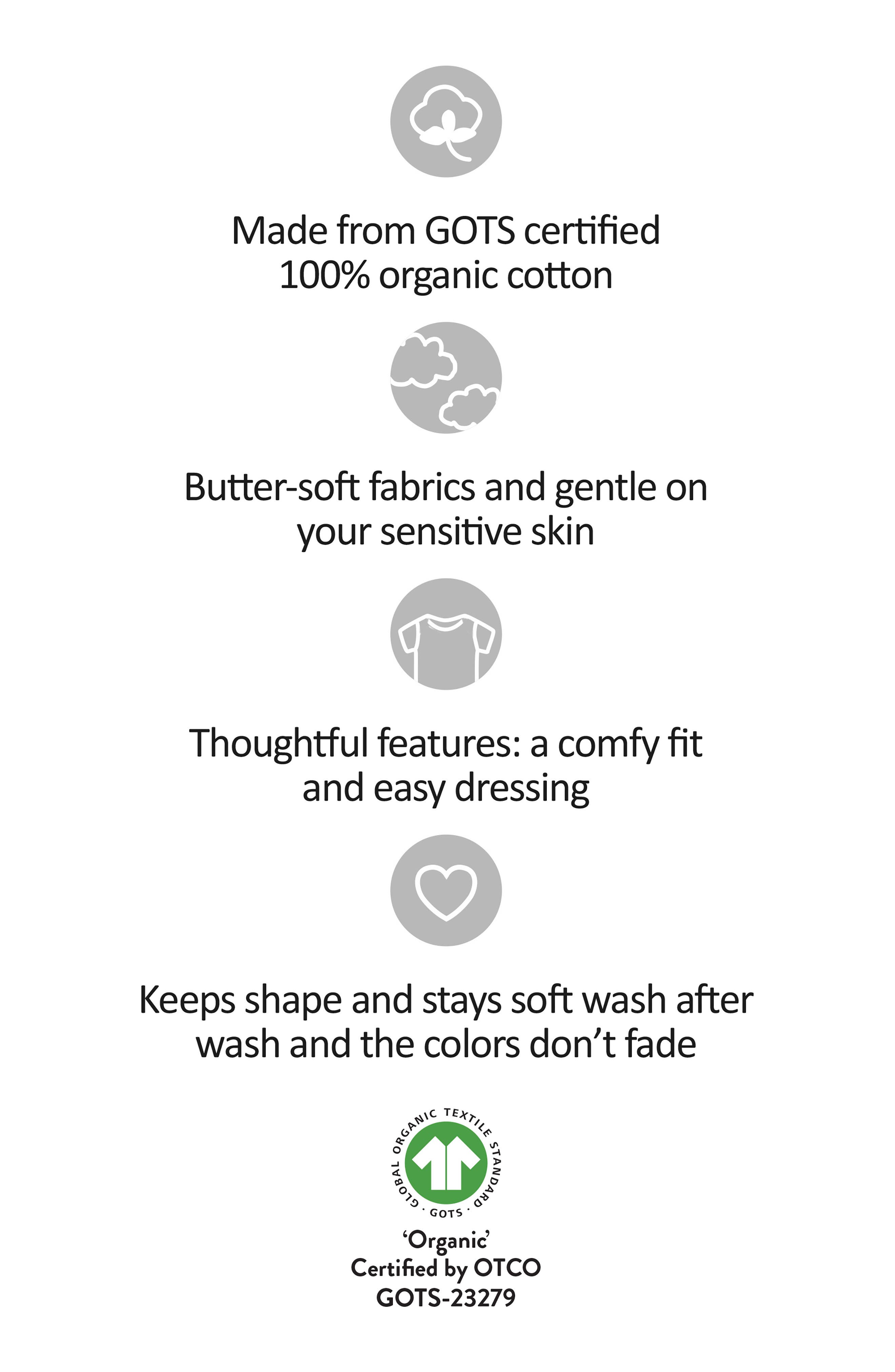 Детские BUTTERBLU Kids' Taylor Short Sleeve Organic Cotton Assorted 5-Pack T-Shirts — фото 3