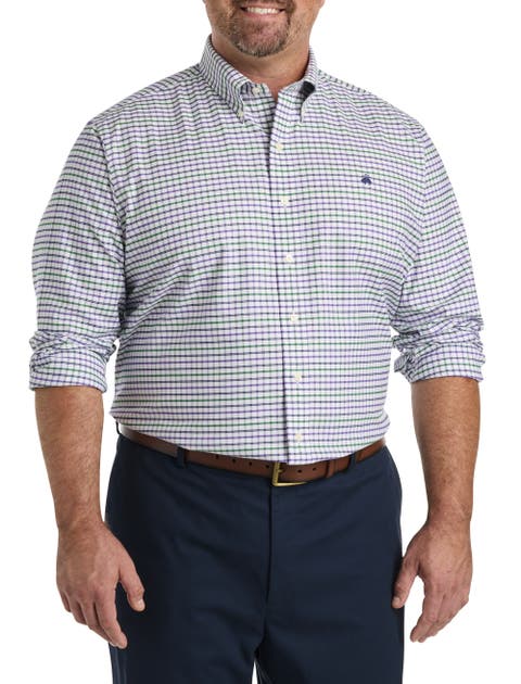 Big & Tall Non-Iron Windowpane Sport Shirt