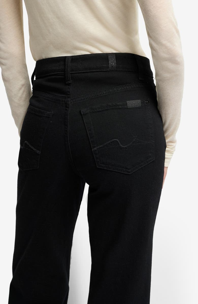 7 For All Mankind Alexa Crop Straight Leg Jeans, Alternate, color, Black