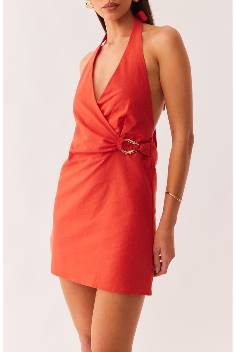 Pascal Halter Minidress, Alternate, color, ORANGE